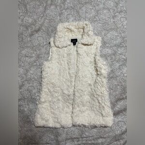 Holiday Editions Cream Faux Fur Vest